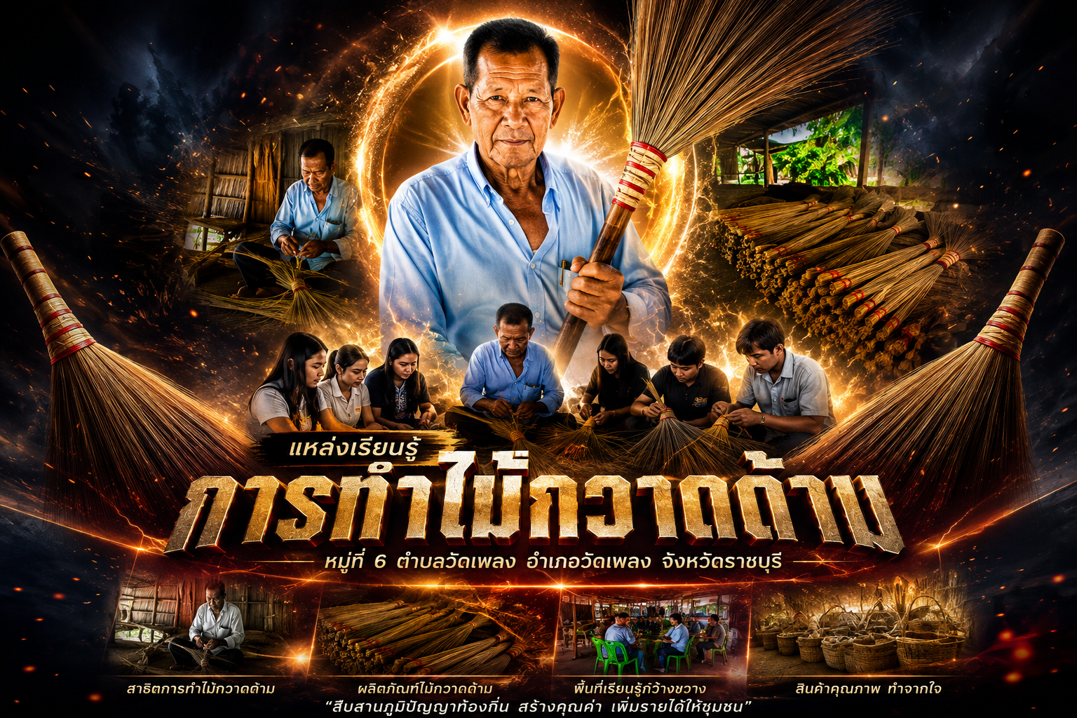 นายวิโชค ศรีสวัสดิ์ธารา (การทำไม้กวาดด้าม)