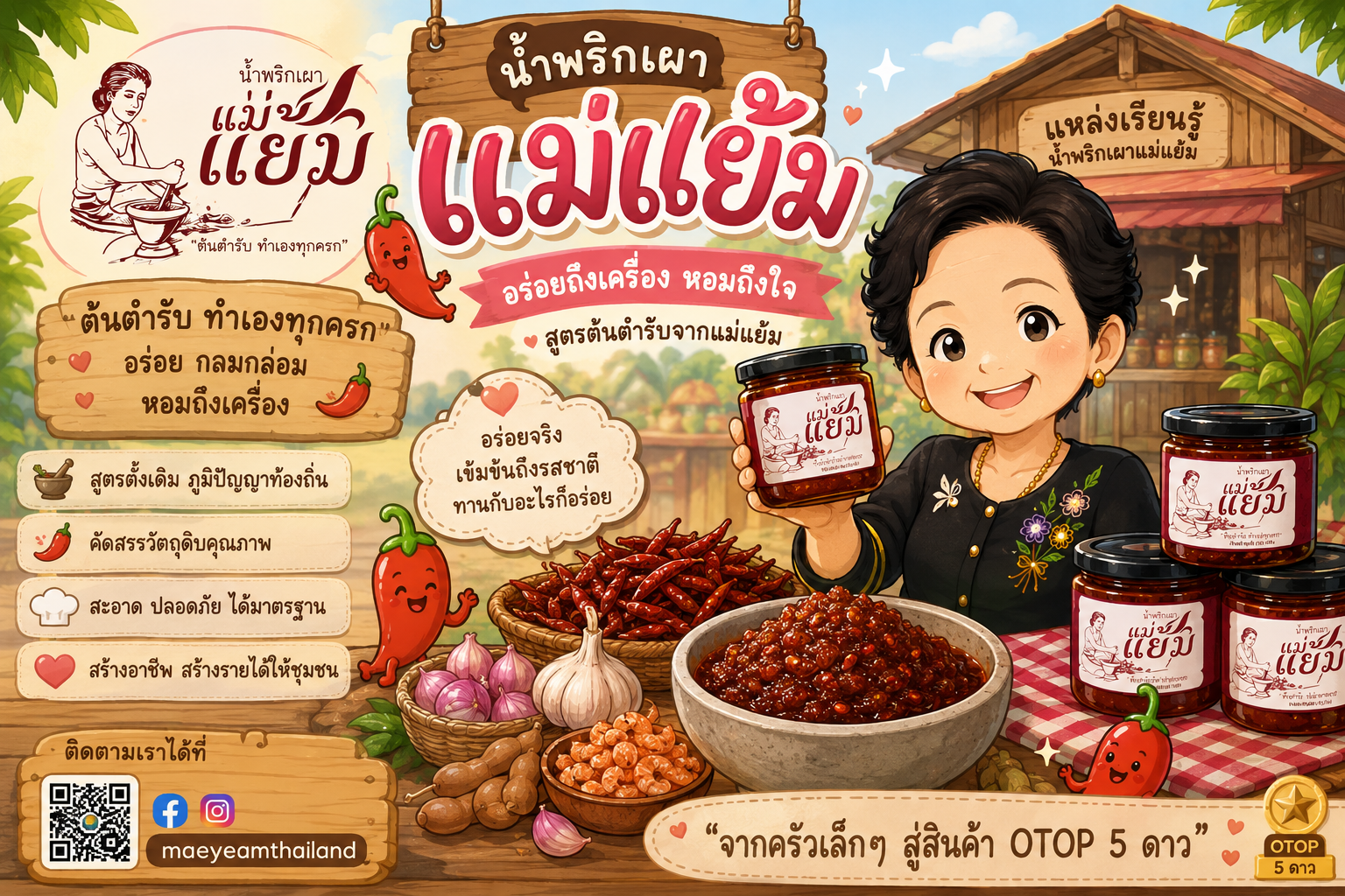 น้ำพริกเผาแม่แย้ม