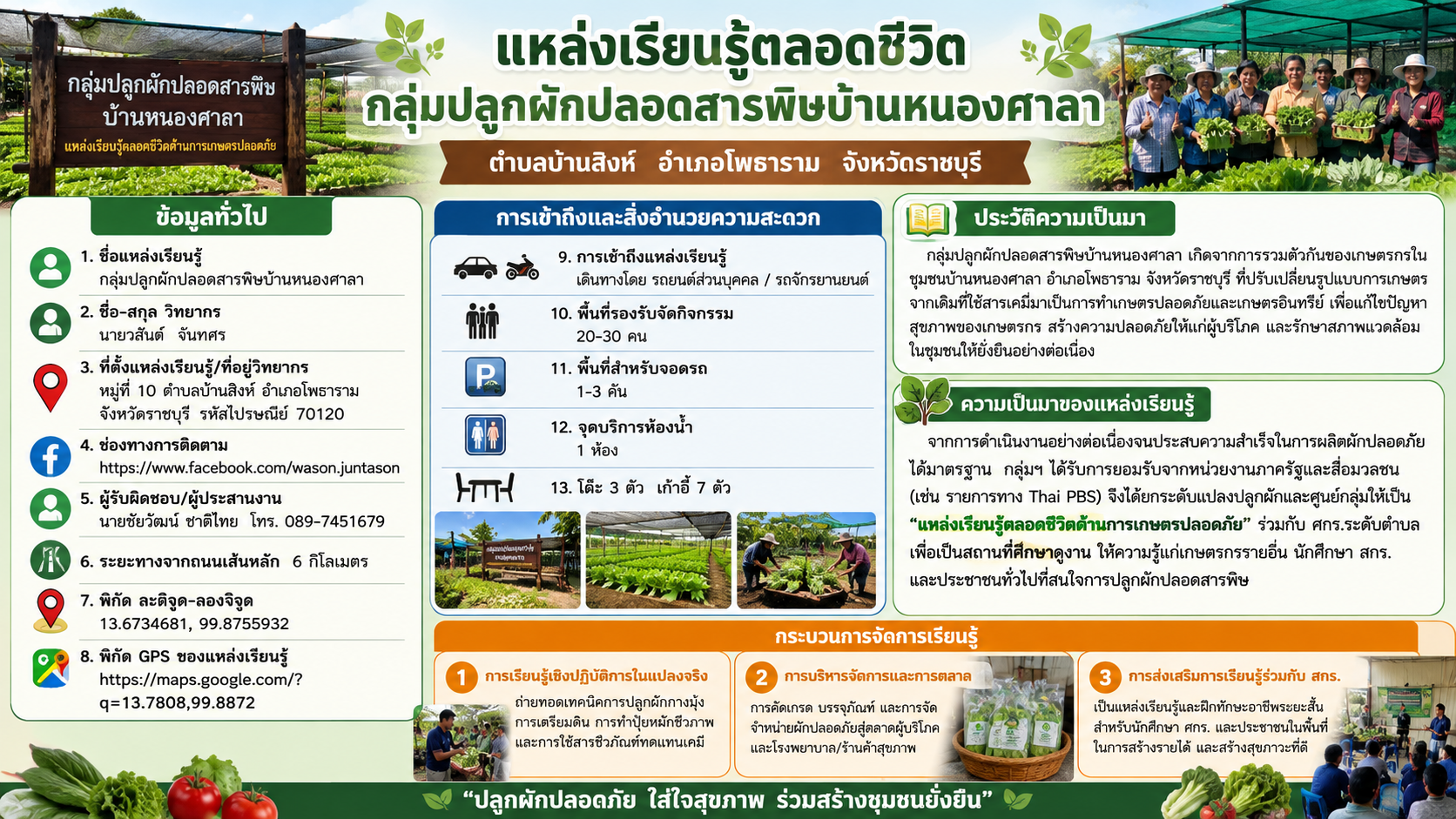 กลุ่มปลูกผักปลอดสารพิษบ้านหนองศาลา