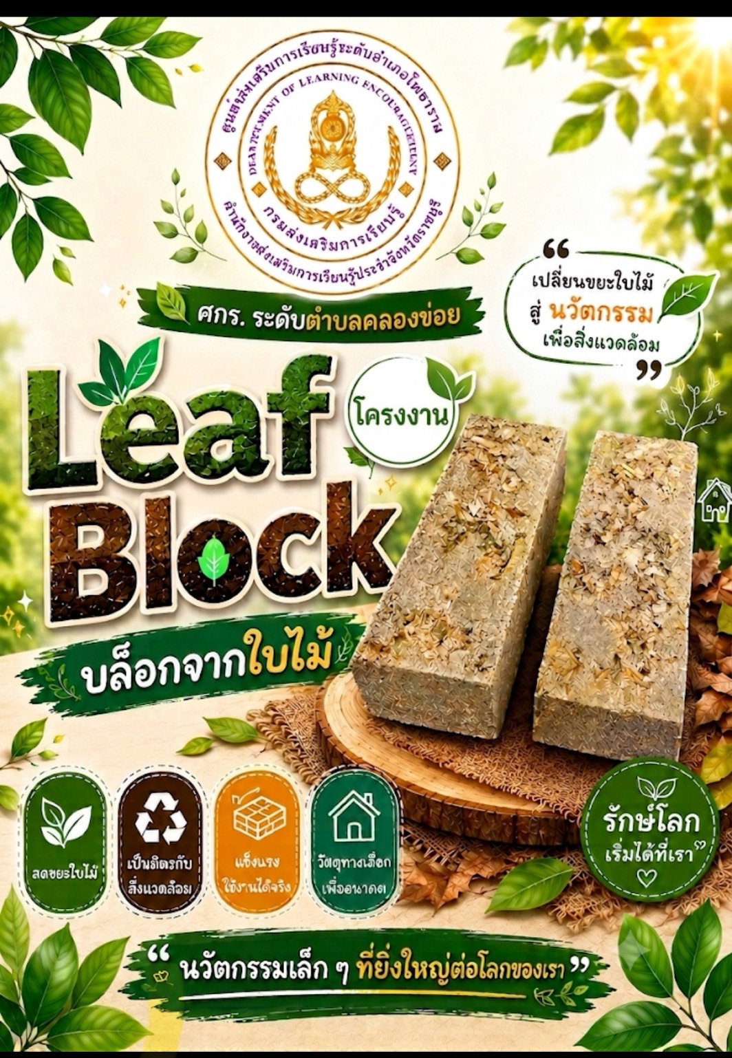 โครงงานวิทยาศาสตร์ Leaf Block บล็อกจากใบไม้