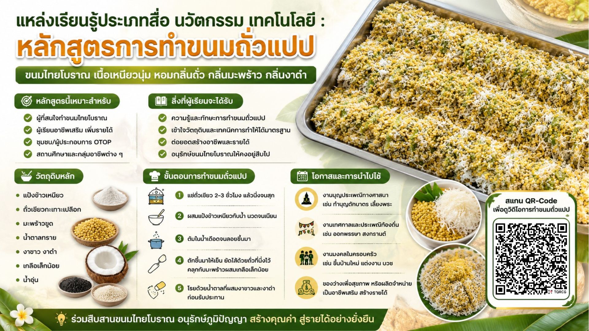 หลักสูตรการทำขนมถั่วแปป